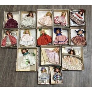Vintage Nancy Ann  StoryBook Dolls Lot of 15 with Original Boxes